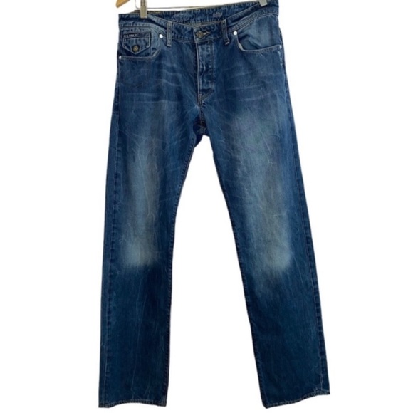 GStar Morris Low Straight Raw Denim Jeans Size 33X34 - Picture 1 of 11
